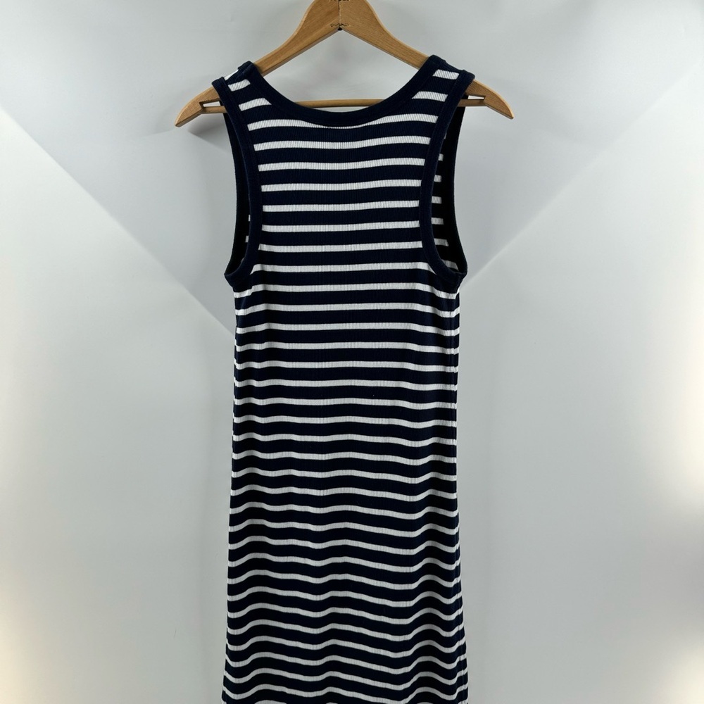 Universal Thread Navy & White Striped Ribbed Maxi Dress – Size Large - Picture 5 of 5